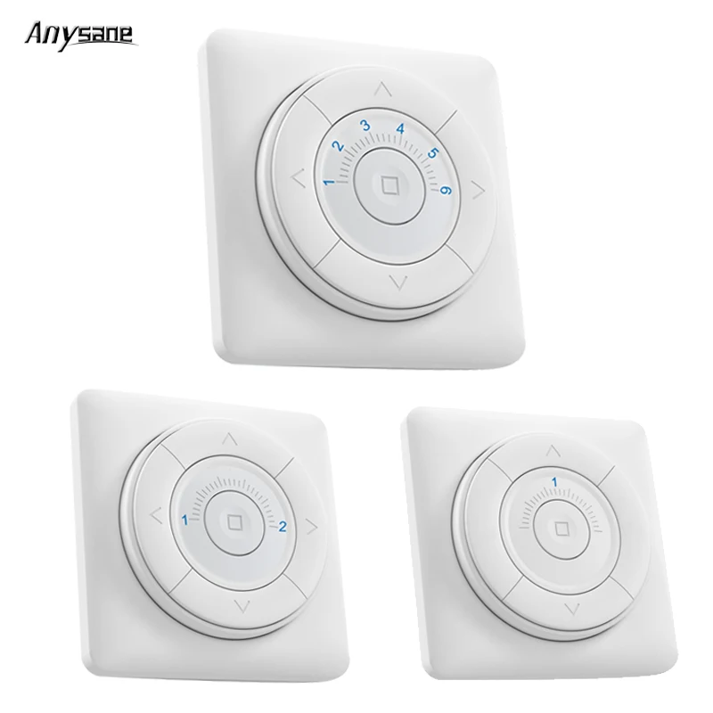 

ANYSANE 433.92mhz Rf Remote Control 1CH 2CH 6CH Emitter Wall Mounting Switch For Curtain Projector Garage Gate Door Automation