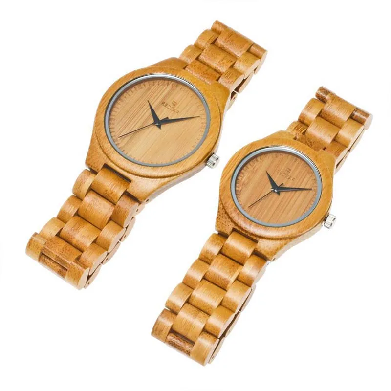 Fashion Bamboo Men's Wood Watch Casual Couple Watches Simple Creative Bamboo Quartz Wristwatches Sale