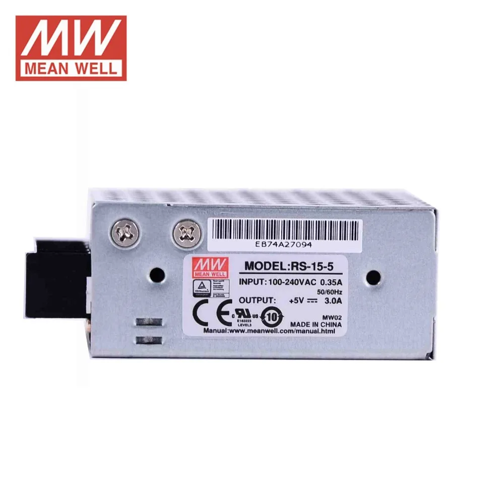 RS-15-5 Meanwell 3A 15W Single Output Switching Power Supply LED CCTV
