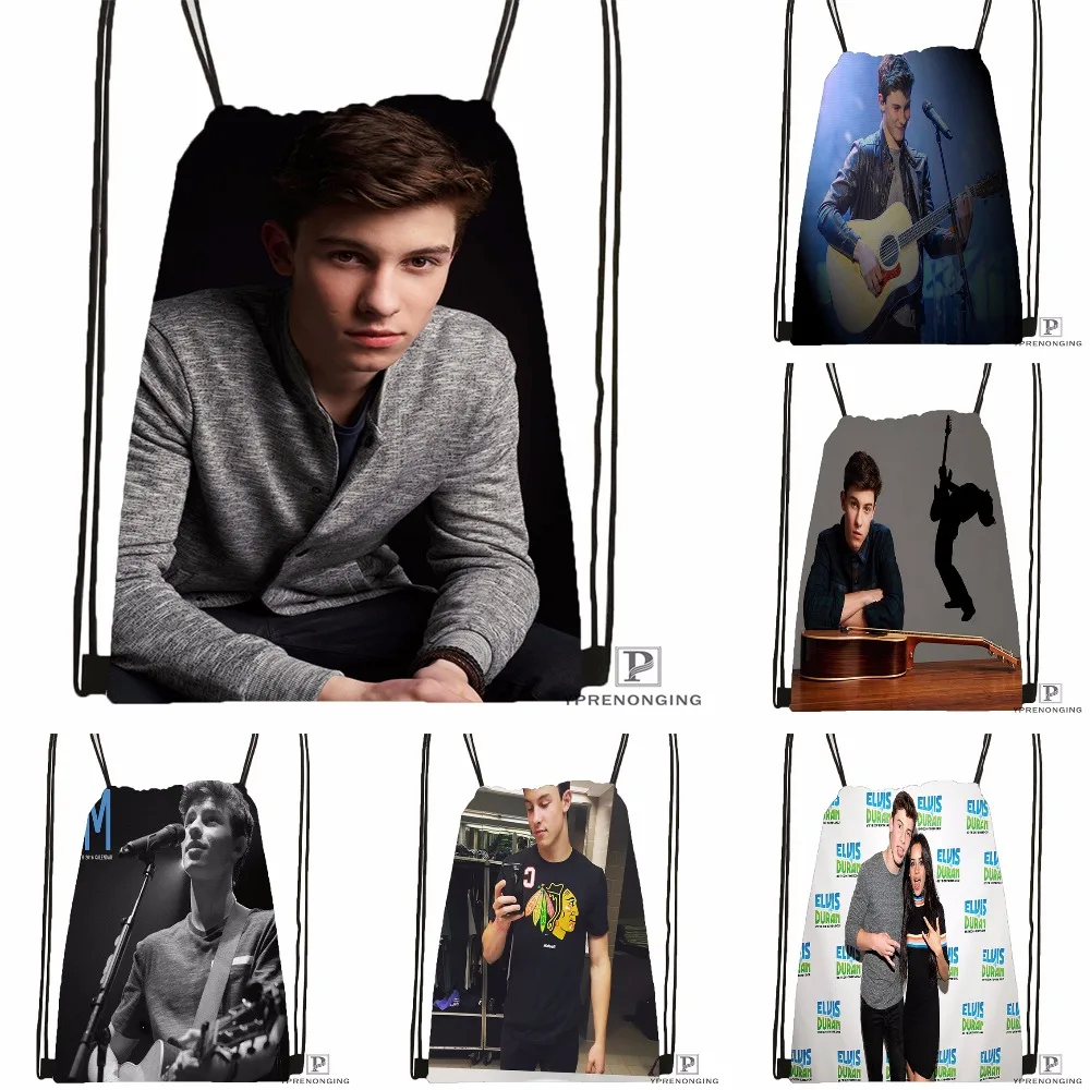 CustomShawn Mendes 1 Drawstring Backpack Bag Cute Daypack Kids Satchel Black Back 31x40cm 180531 02 41