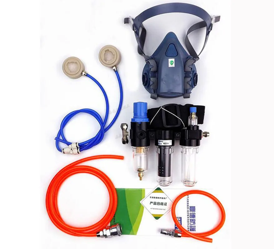 Industry Function Supplied Air Fed Respirator System For 3 M 7502 Half Face Respirator Gas Mask Industry Function Supplied Air Fed Respirator System For 3 M 7502 Half Face Respirator Gas Mask