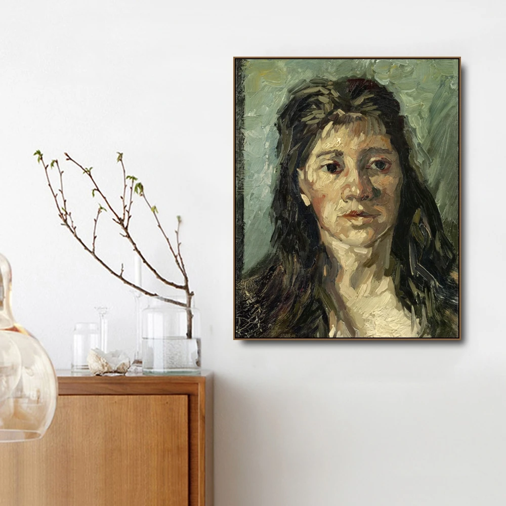 

Head of a prostitute by Von Gogh Poster Print Canvas Painting Calligraphy Home Decor Wall Art Pictures for Living Room Bedroom