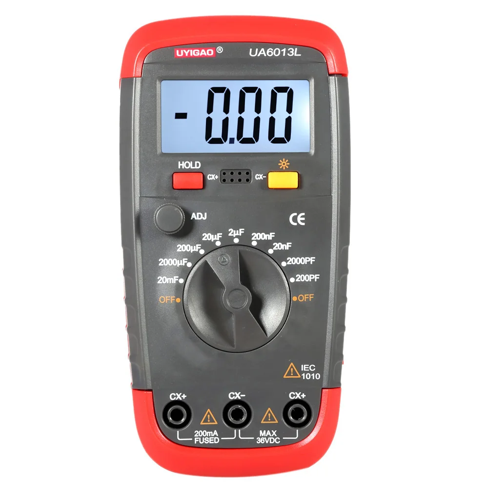 Профессиональный измеритель емкости UYIGAO UA6013L цифровой ЖК-конденсатор |