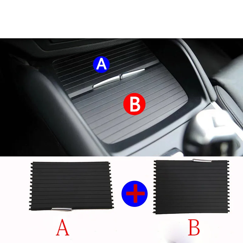 

Car Center Console Cover Slide Roller Blind Car Mounts Drinks Holders For BMW X5 E70 X6 E71 2008-2014 Water Cup Rack Car Styling