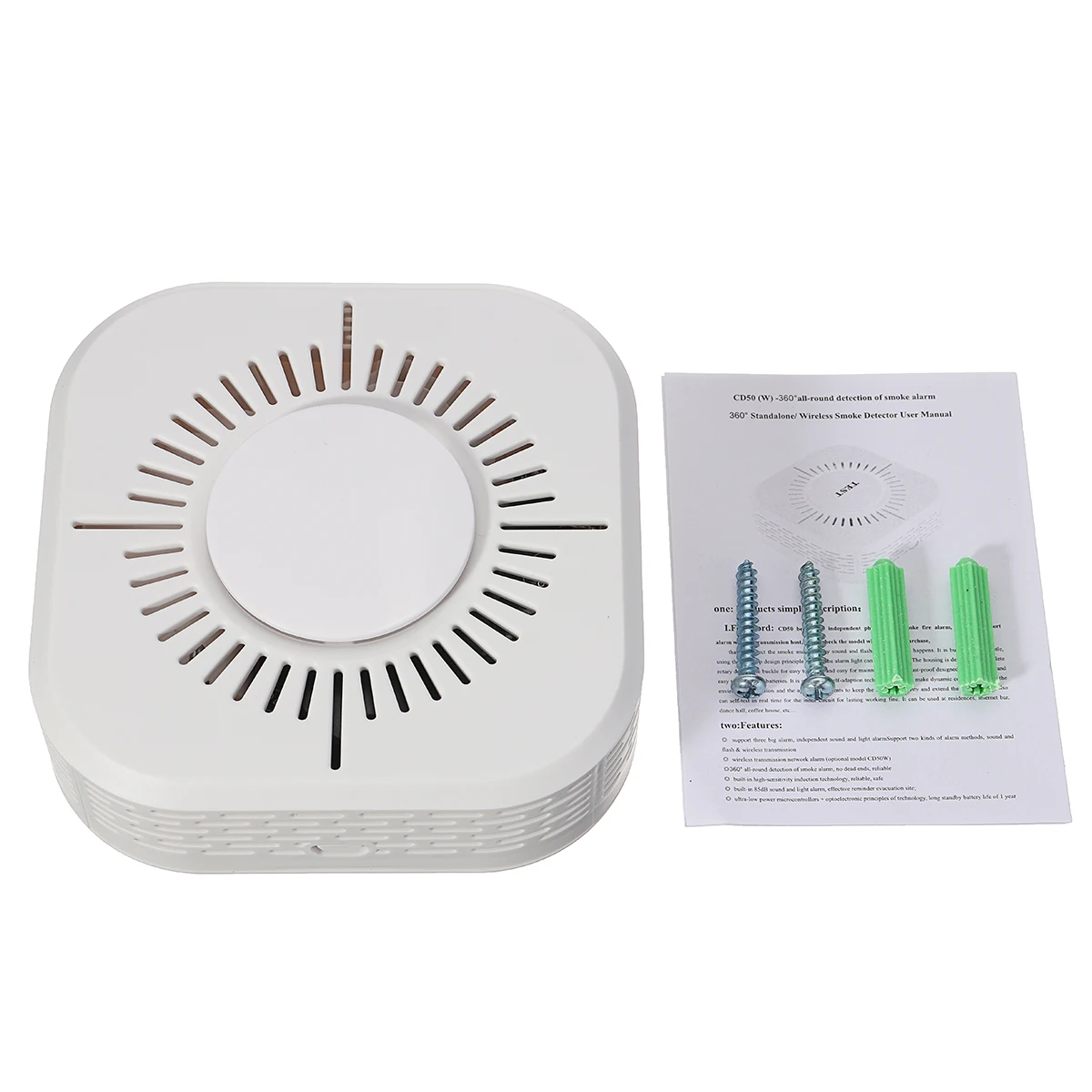 1Pcs Wireless Smoke Detector Alarm Sensor System For ...
