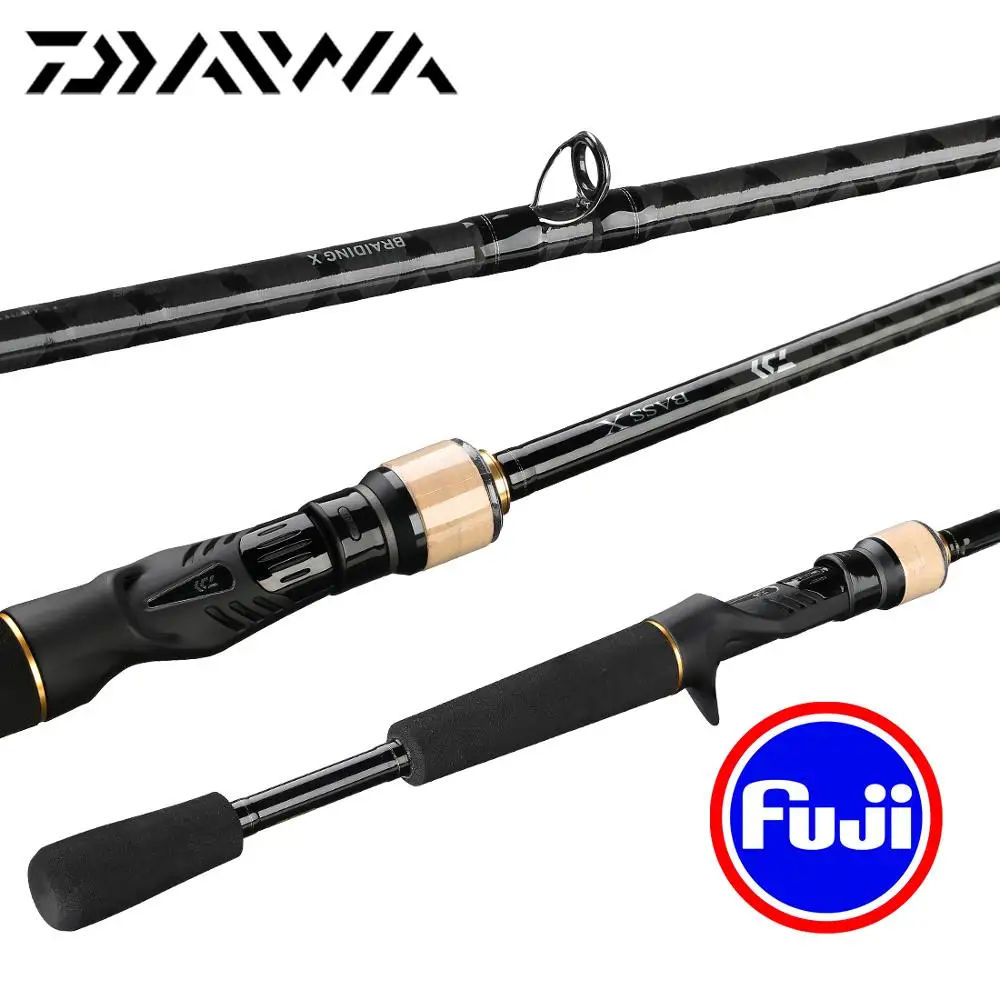 original daiwa bass x 662mb 662mlb 1 98m m ml 파워 루어 낚시대 캐스팅 스피닝 카본 후지 링