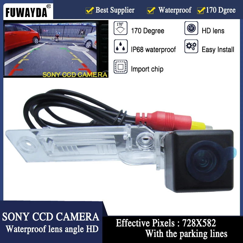 Водонепроницаемая Автомобильная камера заднего вида FUWAYDA HD SONY CCD для VW GOLF PASSAT TOURAN