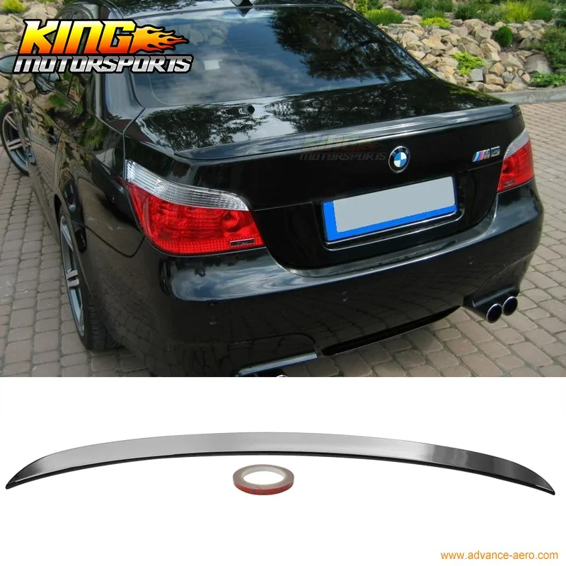 Для 2004 2005 2006 2007 2008 2009 2010 BMW 5 серии E60 M5 Стиль Ducktail ABS спойлер Окрашенный черный Сапфир#475