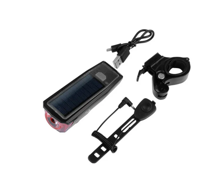 

6000mah Solar Power Bank Bike Light IPX-4 500 Lumen Bicycle Bell Light LED USB Rechargeable Lamp Headlights Bike Light