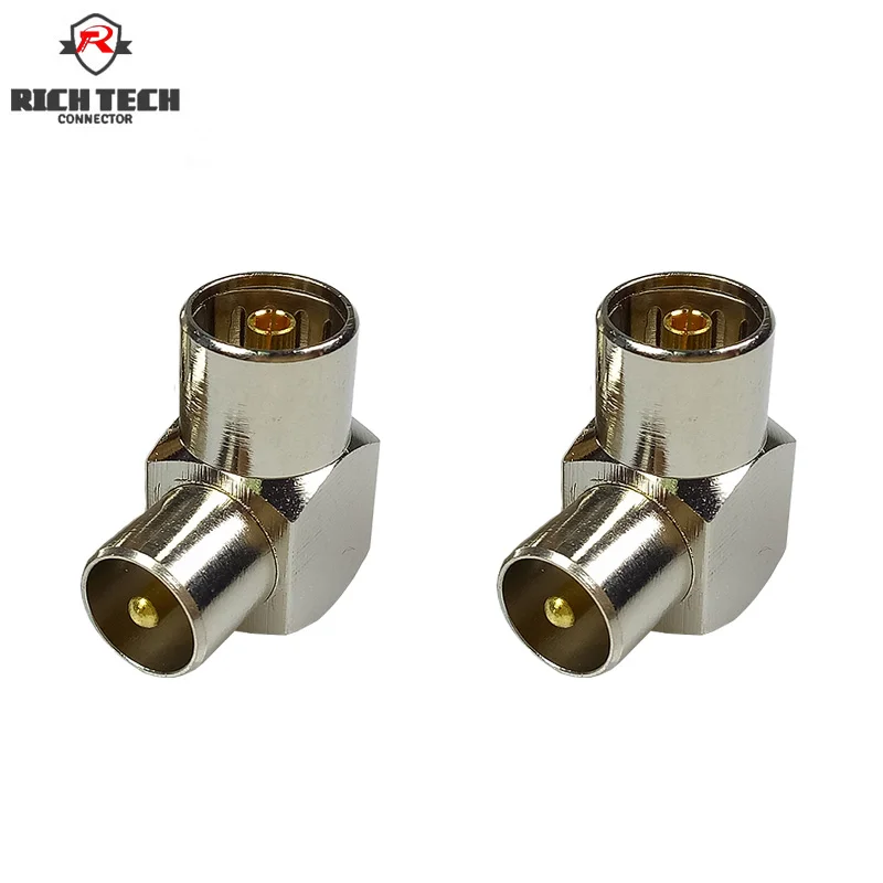 50pcs TV PAL Female Jack to Male Plug Adapter Elbow RF Coaxial Cable