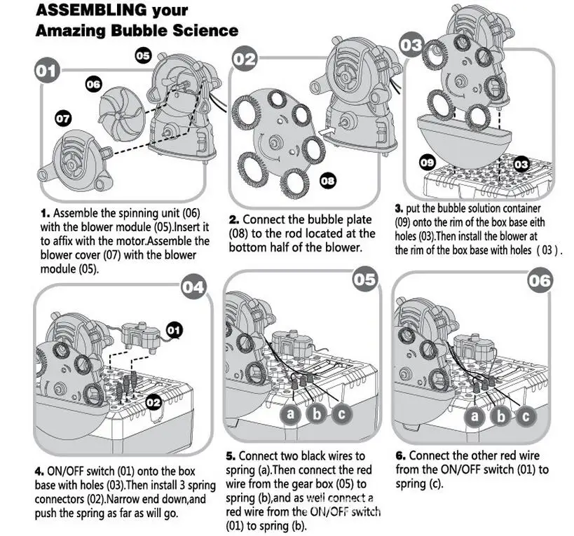 Educational Toy DIY Manual Bubble Science Equipment Learning Experimental Prop For Kids (6)