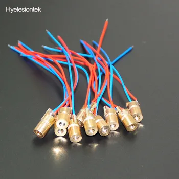 

100pcs Laser Diode RED Laser Diodo 5mW Laserdiod 650nm Laser Diodes 6mm 5V RED Dot Diode Module Red Copper Head Diode