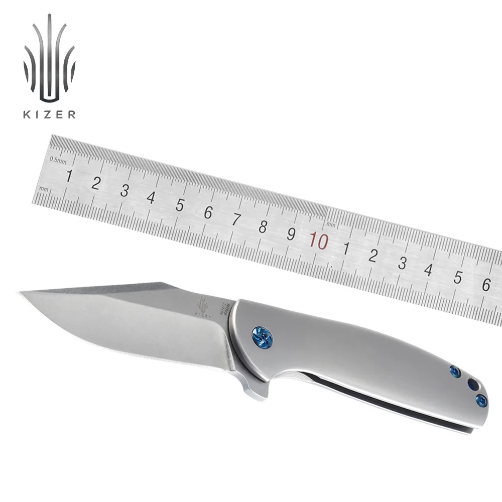 

Kizer folding pocket knife Ursa Minor KI3472 mini knife flipper s35vn steel blade knife edc camping tools