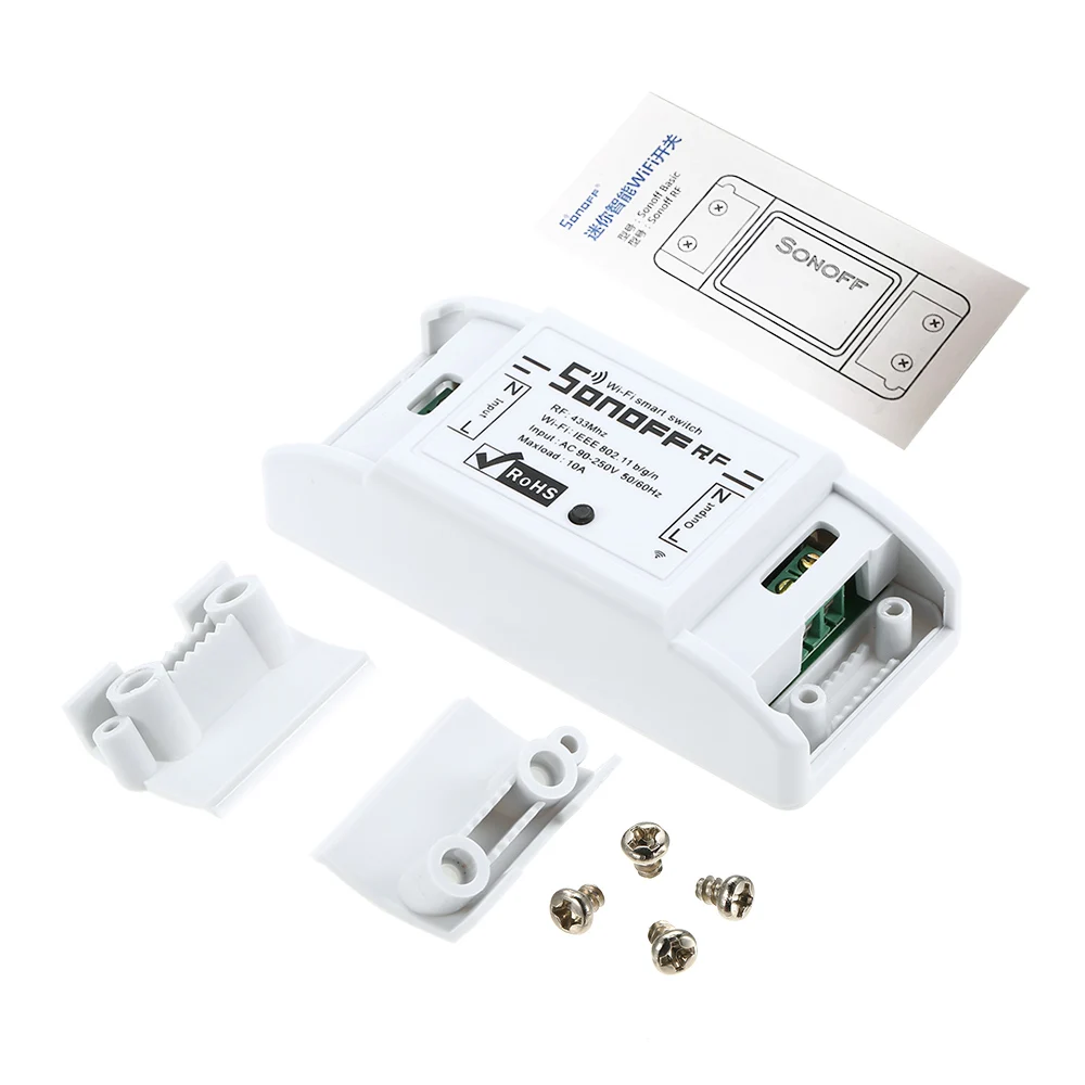 Беспроводной смарт выключатель Sonoff RF Wi Fi 433 МГц радиоприемник умный пульт