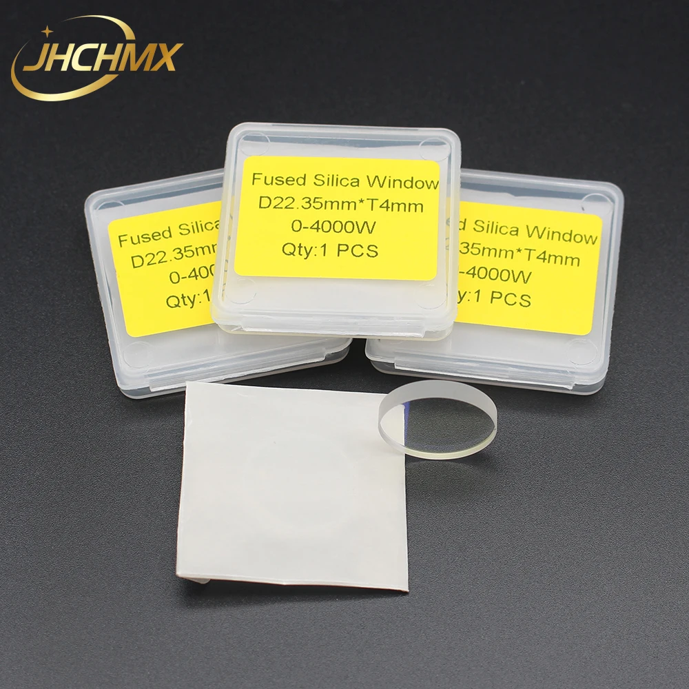 JHCHMX импортные кварцевые волоконные лазерные защитные линзы/Windows 22,35x4 мм 0-4000 Вт 1064нм для волоконно-лазерной резки Заводские продажи