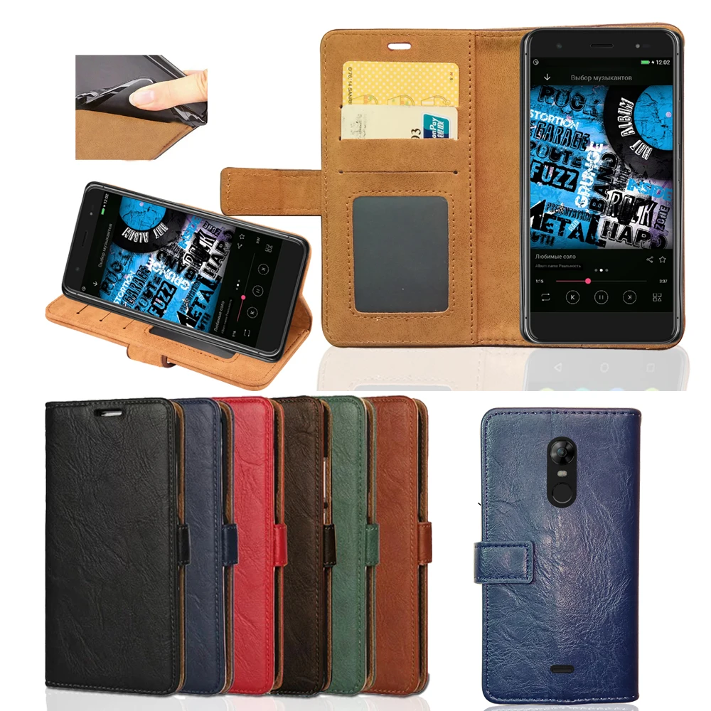 

Retro Wallet Leather Case Cover Bag Shell Housing Phone Cases for Highscreen Fest XL