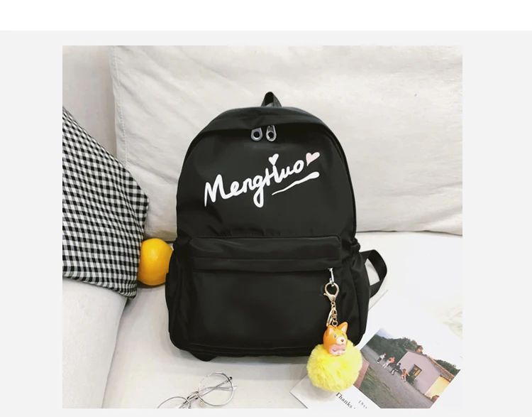 Menghuo Women Waterproof Nylon Backpack Female Rucksack School Backpack for Girls Fashion Travel Bag Bolsas Mochilas Sac A Dos--_34_20-1 (1)