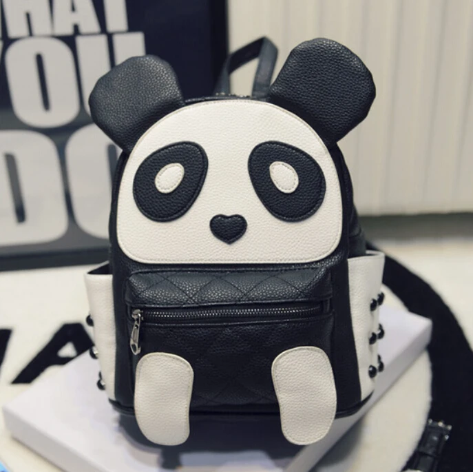 

Women Leather Backpack Cute Cartoon Panda School Bags For Teenagers Girls Kawaii Children Backpacks Rugzak Mochilas Femininas
