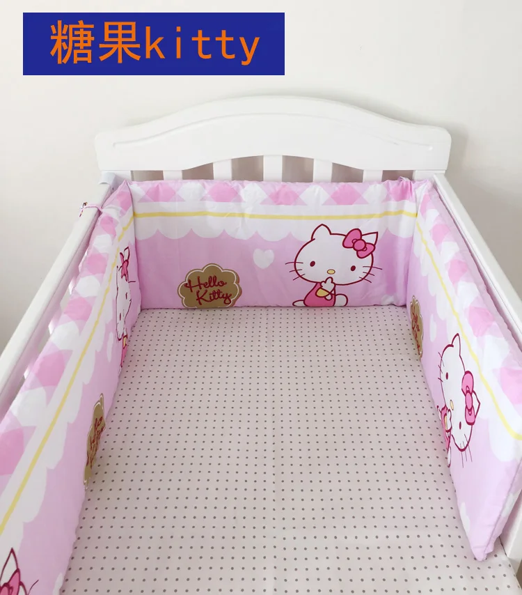1pc Baby Bed Bumper30 200cm Infant Baby Bed Around Cushion Cats