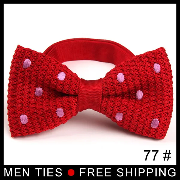 Evening Work Party Men's Knitted Pre-Tied Bow Tie