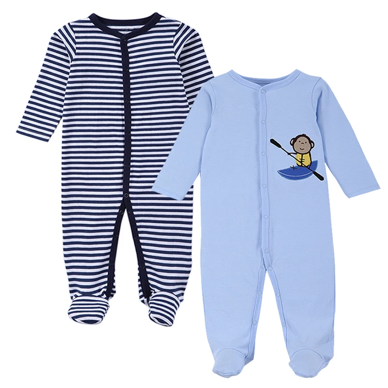2016 Новая марка Весна Лето Rompers младенца пижам мальчиков Девочка Одежда Cute