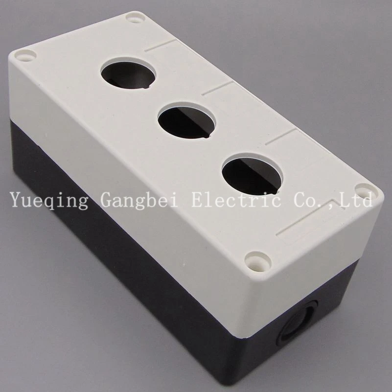 

XAL-B3CPushbutton 3 Switch Control Station Protector Box Black & White 3 Holes XALB3C