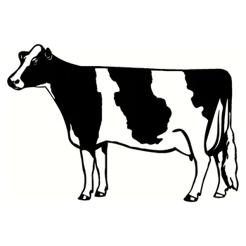 

18*12.3CM Amusing Car Styling Milch Cow Vinyl Car Stickers Farm Cattle Decorative Decal Black/Silver S1-2640