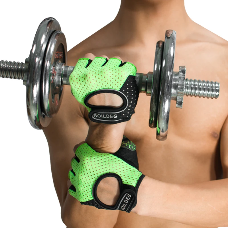 Men Women Summer Half Finger Gym Gloves Body Building Fitness Exercise Training Crossfit Gloves Sports Weight Lifting Gloves