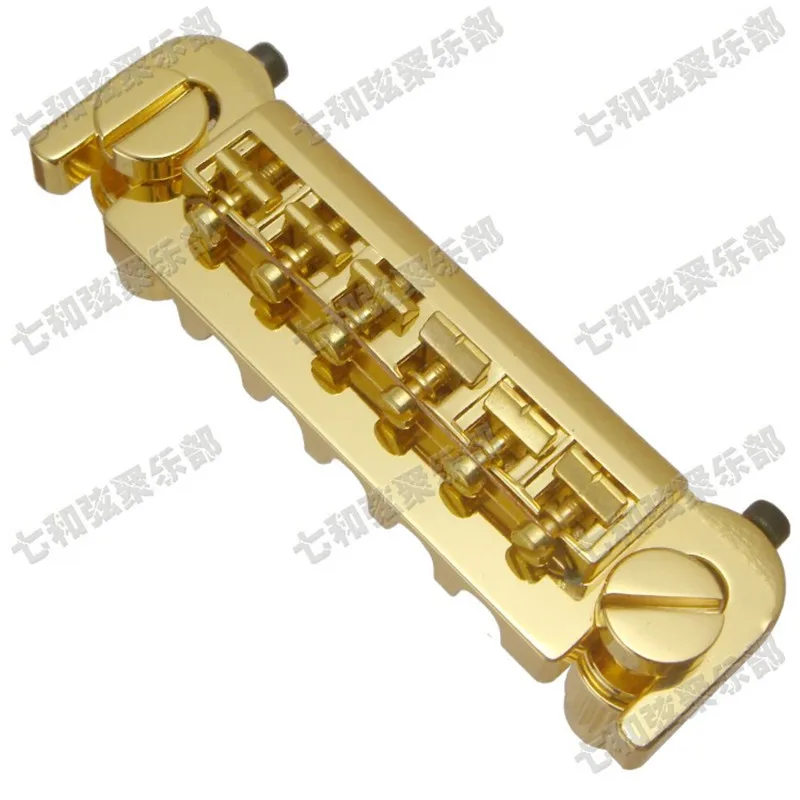QHX набор золото запахом 6 Регулируемая седло мост Tailpiece Для Электрогитары аксессуары части музыкальный инструмент