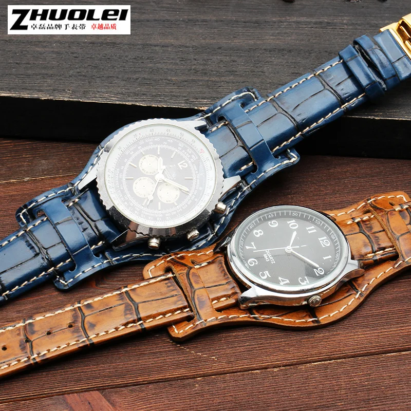 

hot sell genuine leather watchband for fossil PA watch straps 18 20 22mm Retro leather with Tray cowhide watch bands free tool