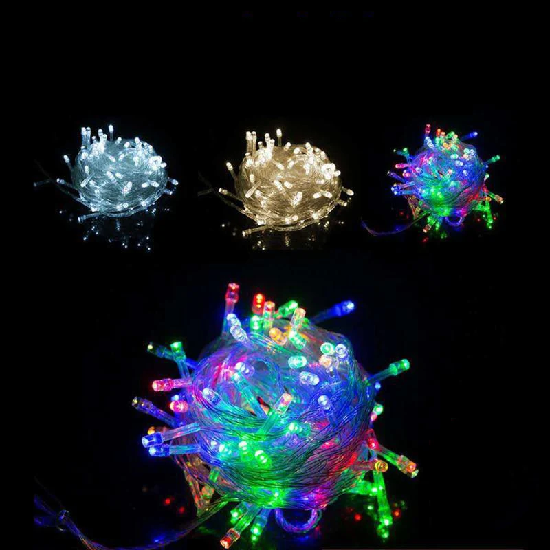 

String Light 5M 10M 20M 30M Christmas/Wedding/Party Decoration Lights garland AC 220V outdoor Waterproof led lamp 9 Colors led