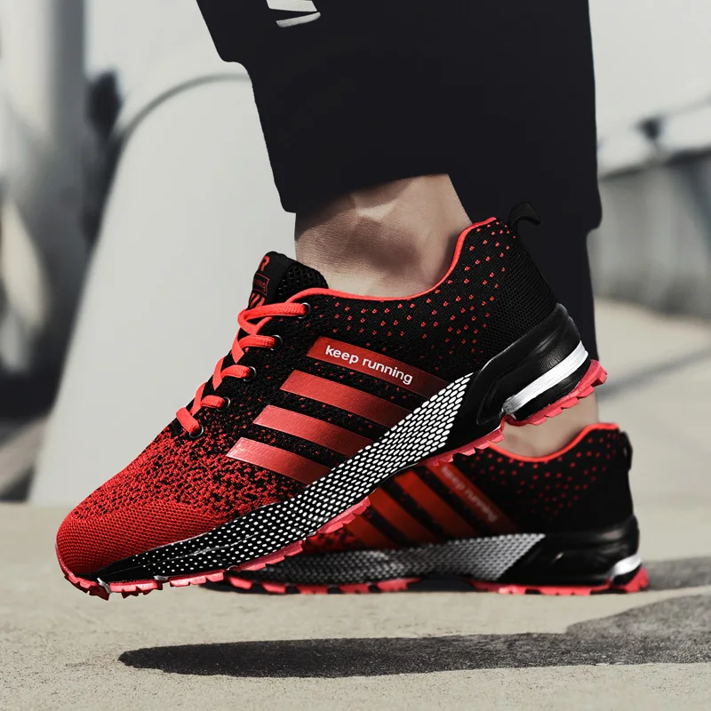 

Running Shoes Men Sneakers Plus Size 45 46 Summer Breathable Mesh Men Sport walking Shoes Outdoor Athletic Trainers Lightweight