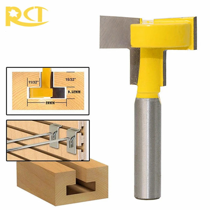 RCT Т-образные фрезы 8 мм хвостовик Т-образные фрезы с прямой кромкой для деревообработки