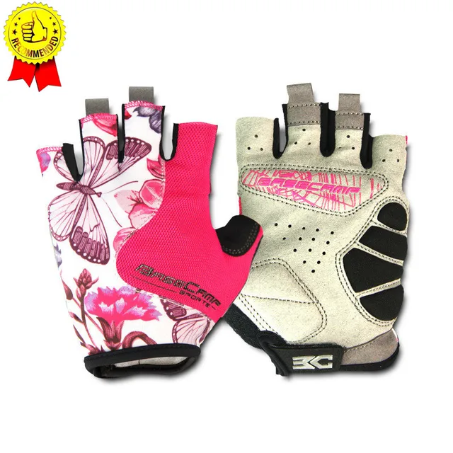 US $8.51 BASECAMP Women Pink Cycling Gloves 2019 Popular Female Fitness Gloves Antislip GEL Pad MTB Road Bi