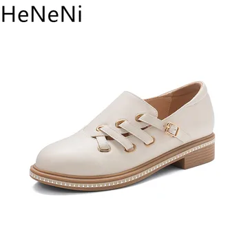 

Spring autumn oxford shoes woman Microfiber flats vintage Slip-on loafers casual footwear formal work footwear zapatos de mujer