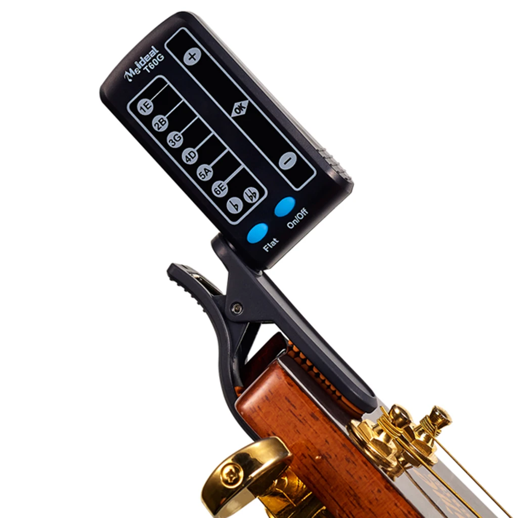 Simple Practical Auto-Off LED Guitar Tuner for Acoustic Electric Guitar T60G Clip On Guitar Tuner  Guitar Accessory