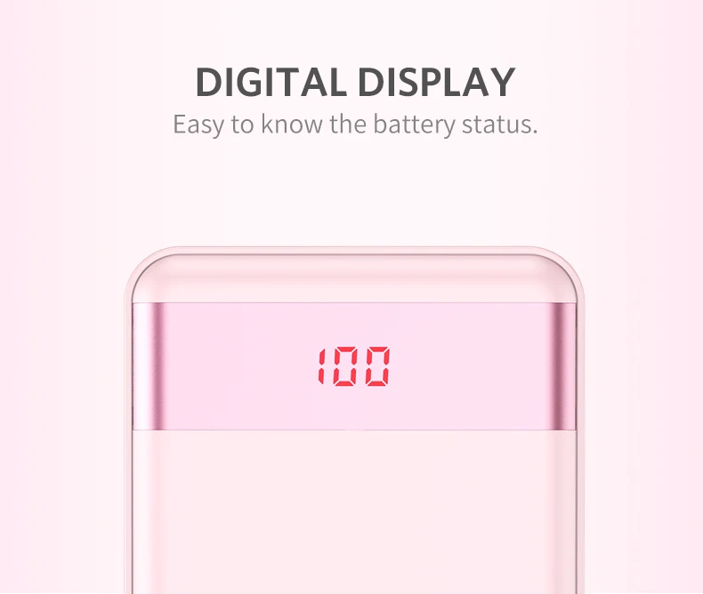 Yoobao KJ04 10000 мАч портативное зарядное устройство ультра тонкий аккумулятор литий-полимерный внешний аккумулятор с цифровым дисплеем для huawei iPhone LG