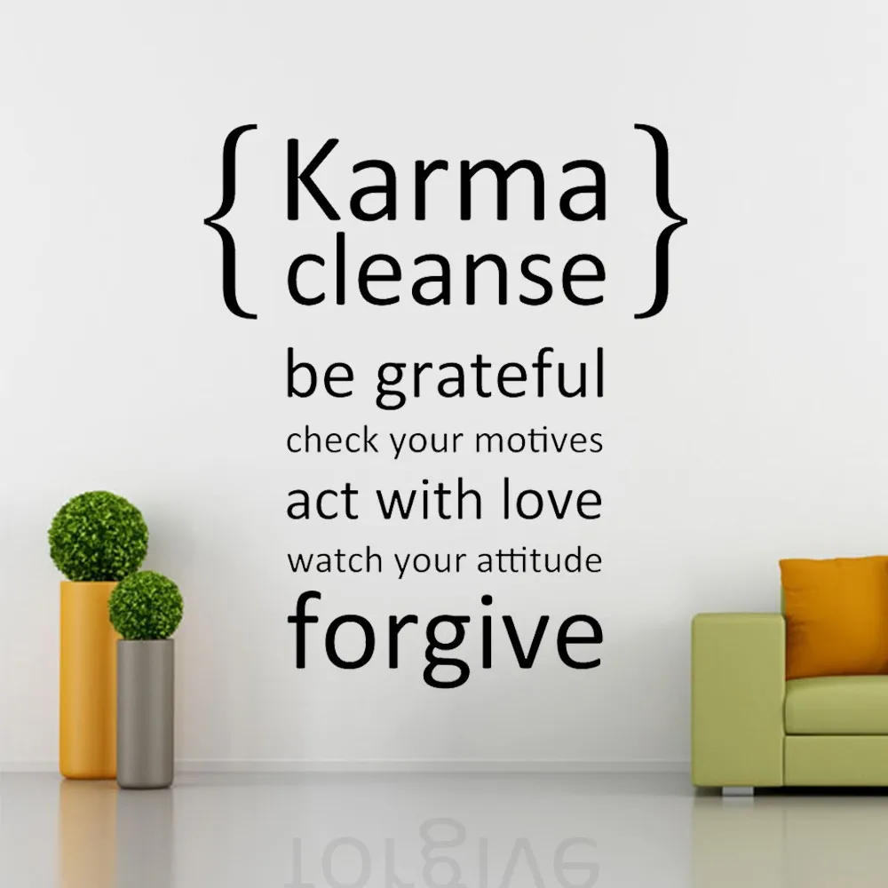 Karma Nettoyer Citation Inspiree Sticker Citation Vinyle Stickers Muraux Art Ecriture Bible Verset 34 X 40 M Aliexpress