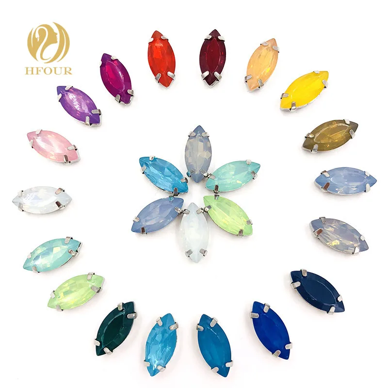 

Free shipping Horse eye resin flatback sew on rhinestones Leaf shape wedding decoration Loose rhinestones DIY Accessories
