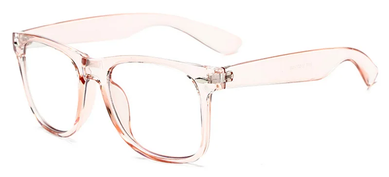 SHAUNA, анти-синий светильник, оправа для очков, женские классические очки для ногтей, компьютерная оптическая оправа для мужчин, металлическая петля, прозрачное шампанское, цвет - Цвет оправы: Pink