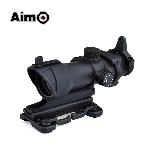 Cheap Aim-O Hunting ACOG 4x32 Rifle Spotting Scope Red / Green Reticle for Air Gun With Mount 1 set AO5319