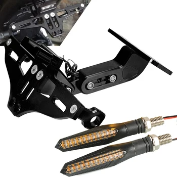 

Motorcycle License Plate Frame Mount Holder Turn Signal Light For Suzuki SV1000 GSF1200 DL1000 SV1000 SV650 GSR400 GSR600 GSR750