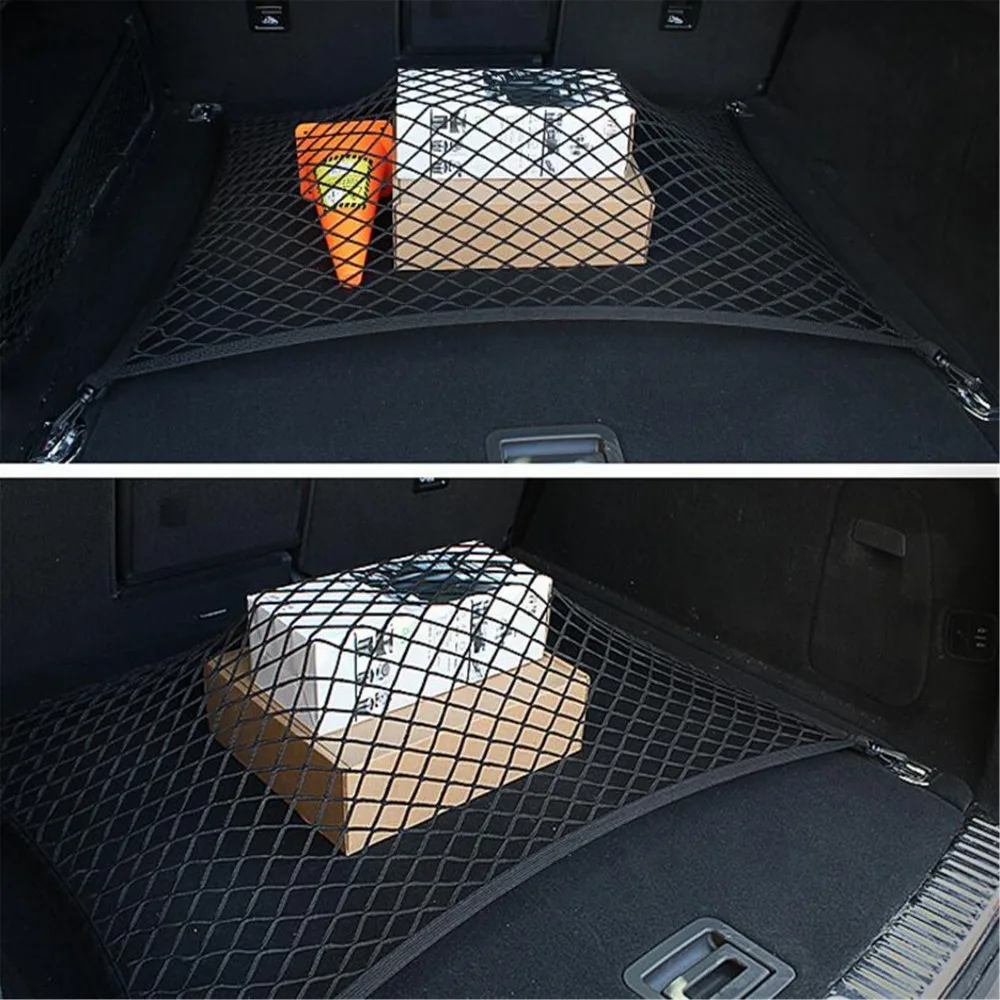 4 Hook Car Universal Trunk Cargo Net Mesh Storage Organizer