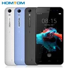 Original Homtom HT16 Cell Phone 1GB RAM 8GB ROM Quad Core MT6580 3000mAh 5.0 inch 8MP Camera Android 6.0 Smartphone