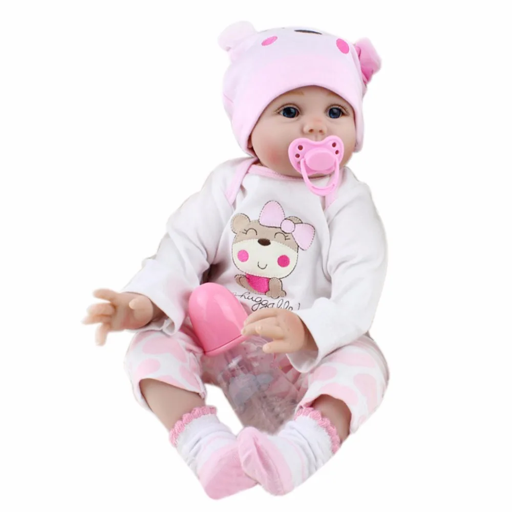 

55cm Girl Princess Reborn Newborn Baby Realike Doll Handmade Lifelike Silicone Baby Newborn Toys free shipping