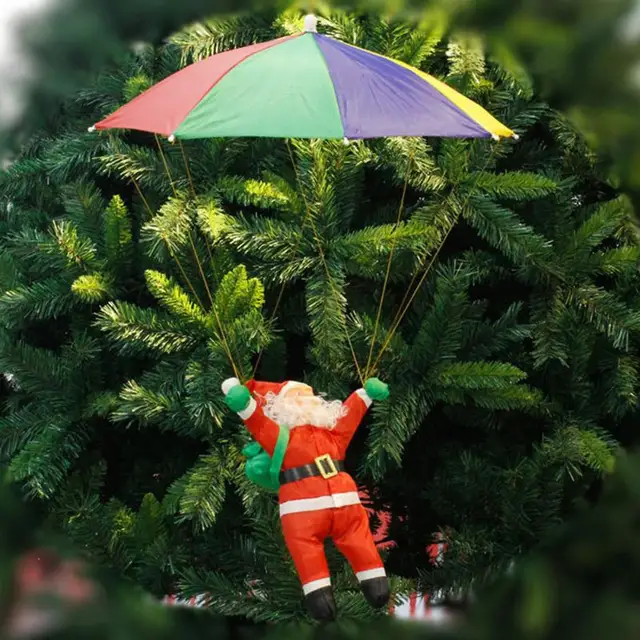 Xmas Tree Ornaments 3D Santa Claus Umbrella Pendants Hanging Christmas Decor For Home Office Hotel Xmas Tree Ornaments 3D Santa Claus Umbrella Pendants Hanging Christmas Decor For Home Office Hotel