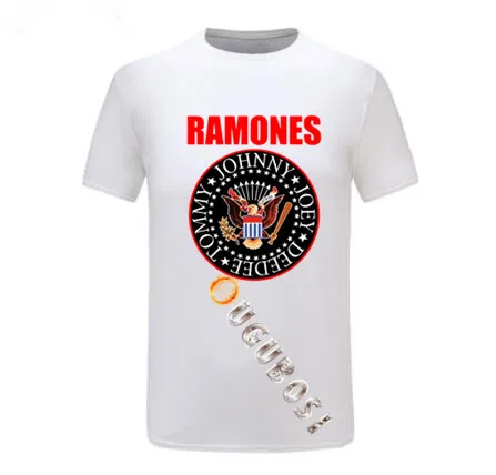 

2019 T Shirt men Ramones Logo Shirt Retro Vintage Punk Rock Clash Men Short Sleeve O-neck Tops Tees Shirts Streetwear