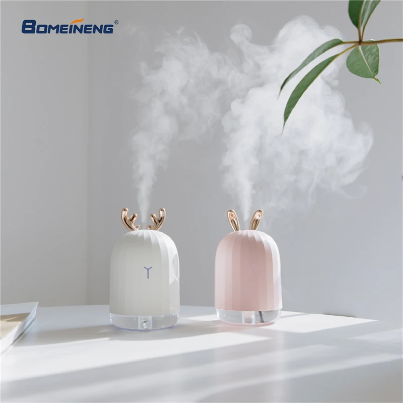 BOMEINENG 220ml White Deer Mini Air Humidifier Essential Oil Diffuser Aromatherapy Household Ultrasonic Humidifier Usb Diffusers BOMEINENG 220ml White Deer Mini Air Humidifier Essential Oil Diffuser Aromatherapy Household Ultrasonic Humidifier Usb Diffusers