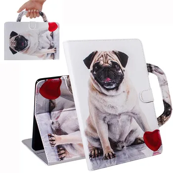 

Tablet Case For Samsung Galaxy Tab S5e 10.5 T720 T725 Handle Flip Cover Stand Leather Wallet Coloured drawing Tiger Lion wolf