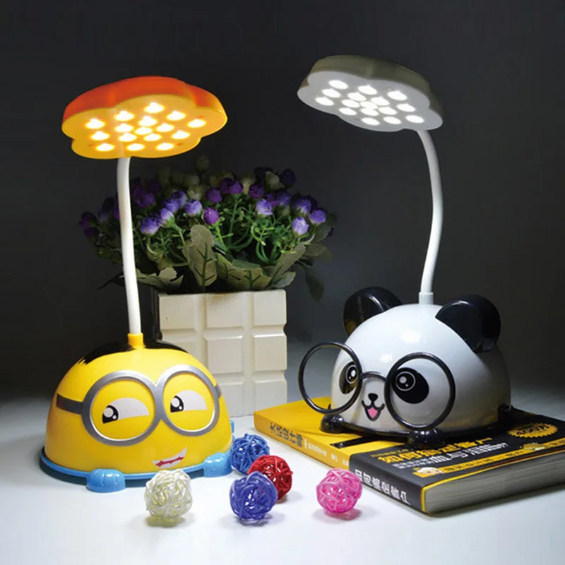 Creative cartoon USB charging night light cute student study table lamp